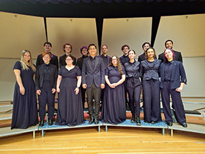 The Vocal Chamber Ensemble with Professor Han.