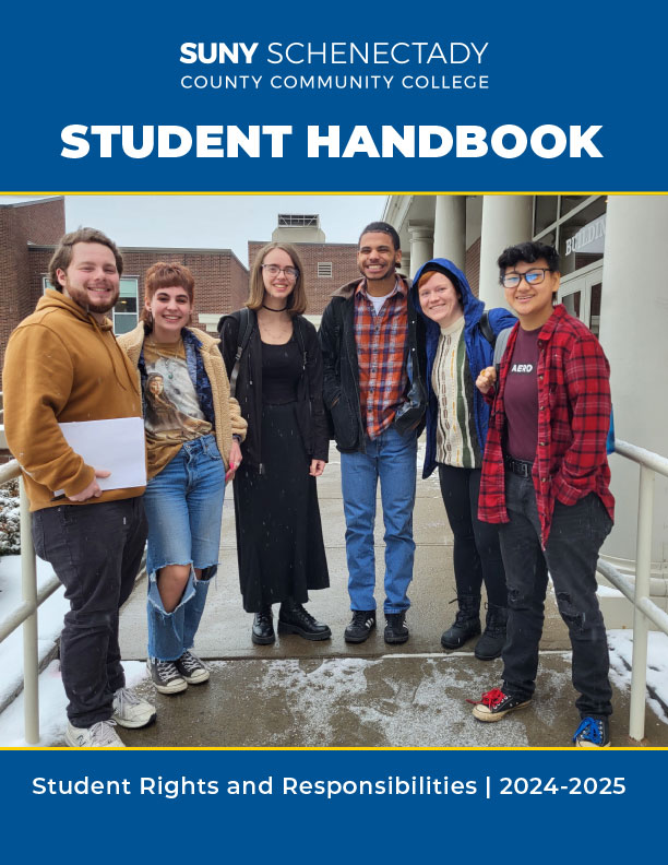 Cover of the 2024-2025 SUNY Schenectady Student Handbook. 