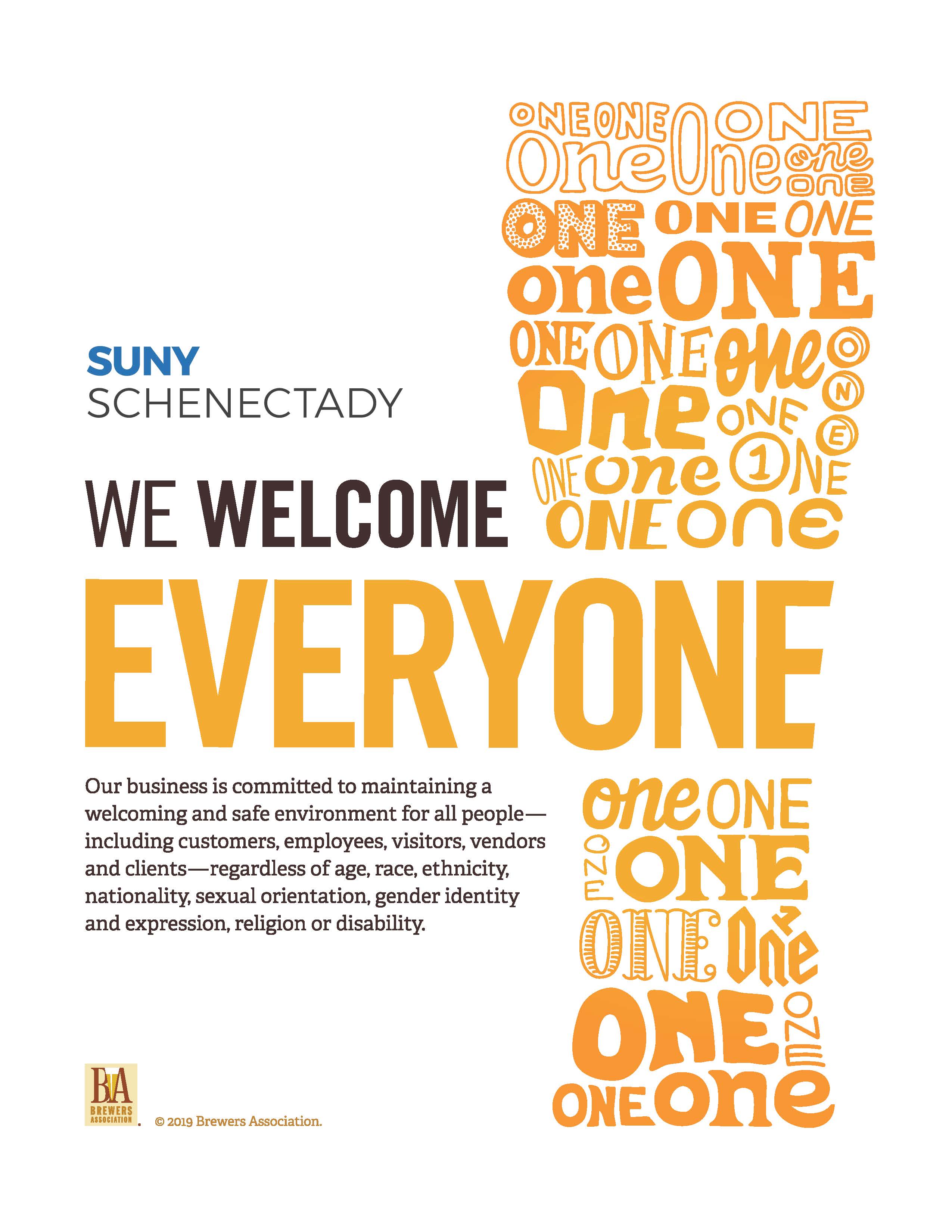 We welcome everyone. Our business is committed to maintaining a welcoming and safe environment for all people - including customers, employees, visitors, vendors and clients - regardless of age, race, ethnicity, nationality, sexual orientation, gender identity and expression, religion, or disability.